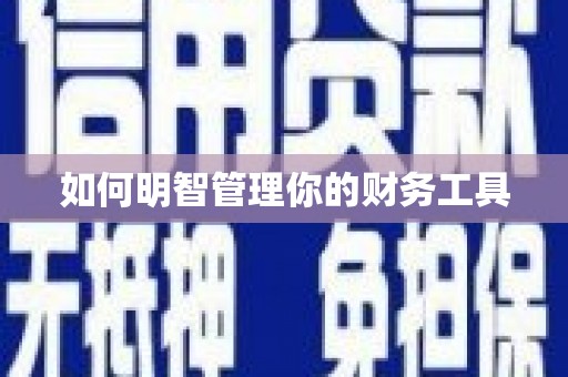 绥江如何明智管理你的财务工具