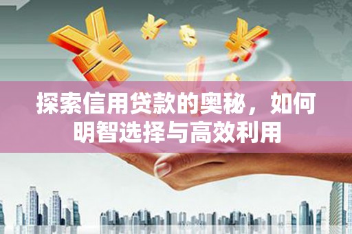 绥江探索信用贷款的奥秘，如何明智选择与高效利用
