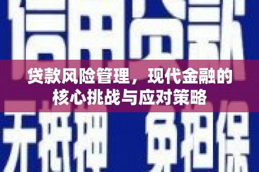 绥江贷款风险管理，现代金融的核心挑战与应对策略