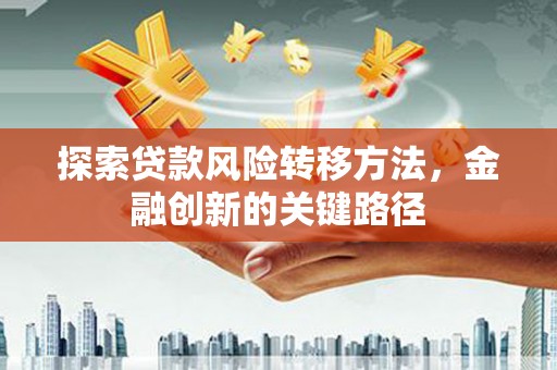 绥江探索贷款风险转移方法，金融创新的关键路径