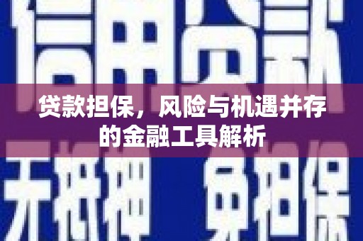 绥江贷款担保，风险与机遇并存的金融工具解析
